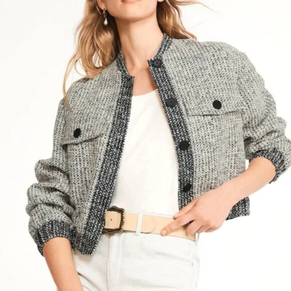 BNWT Joie Tweed Bomber Jacket - Picture 1 of 5